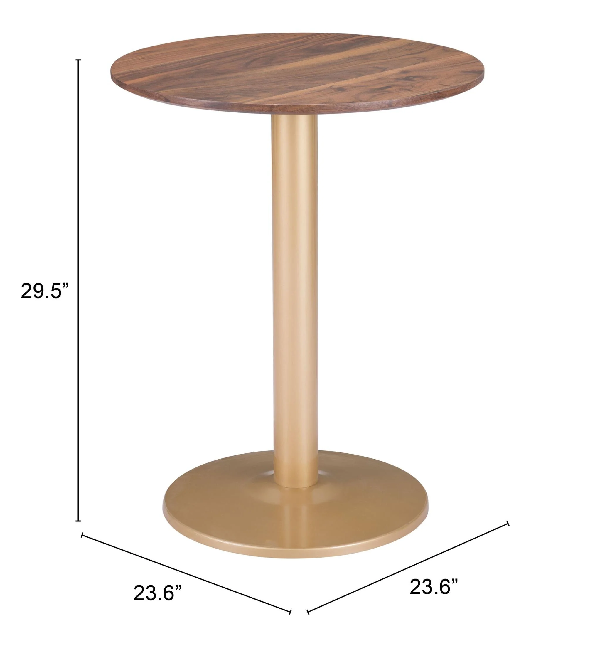Alto Bistro Table Brown & Gold - Image 3