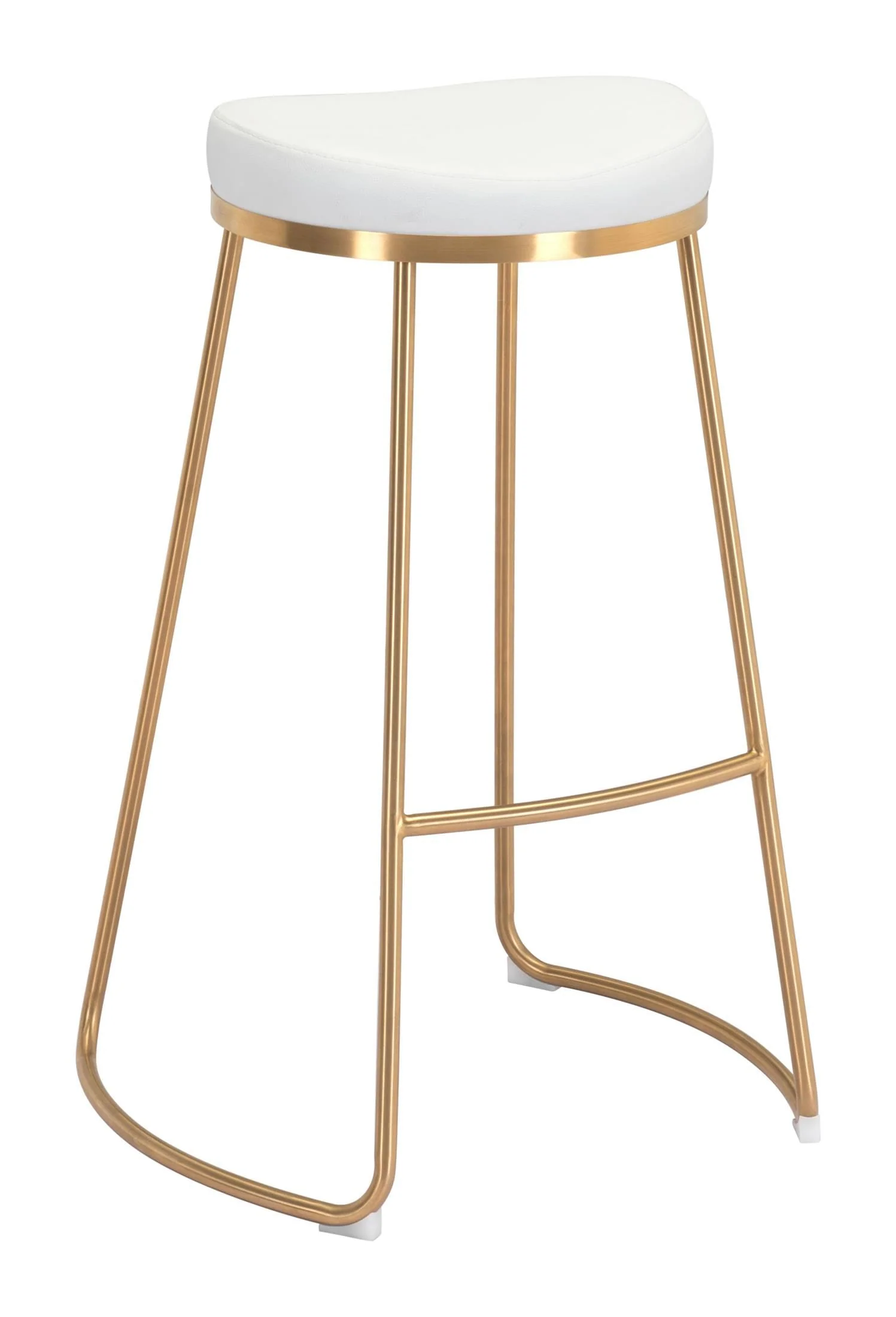 Bree Barstool (Set of 2) White & Gold - Image 6