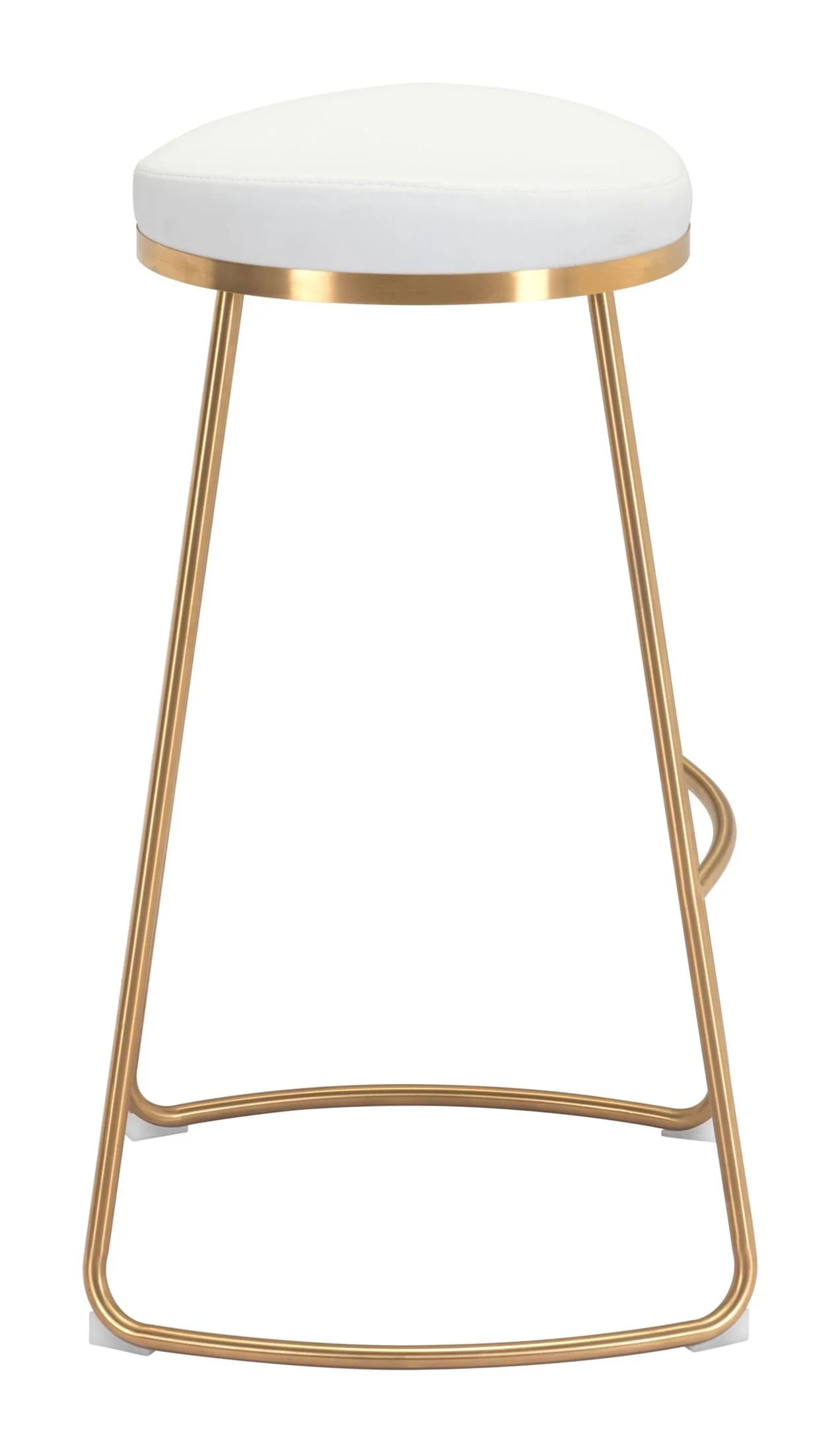 Bree Barstool (Set of 2) White & Gold - Image 7