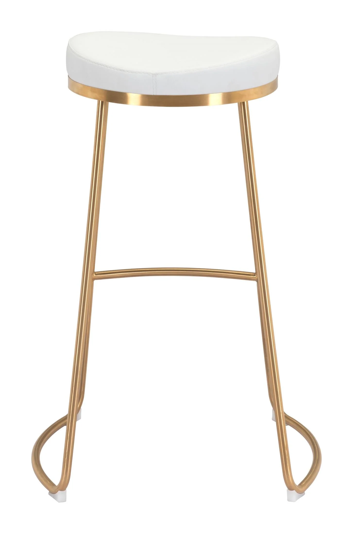 Bree Barstool (Set of 2) White & Gold - Image 8