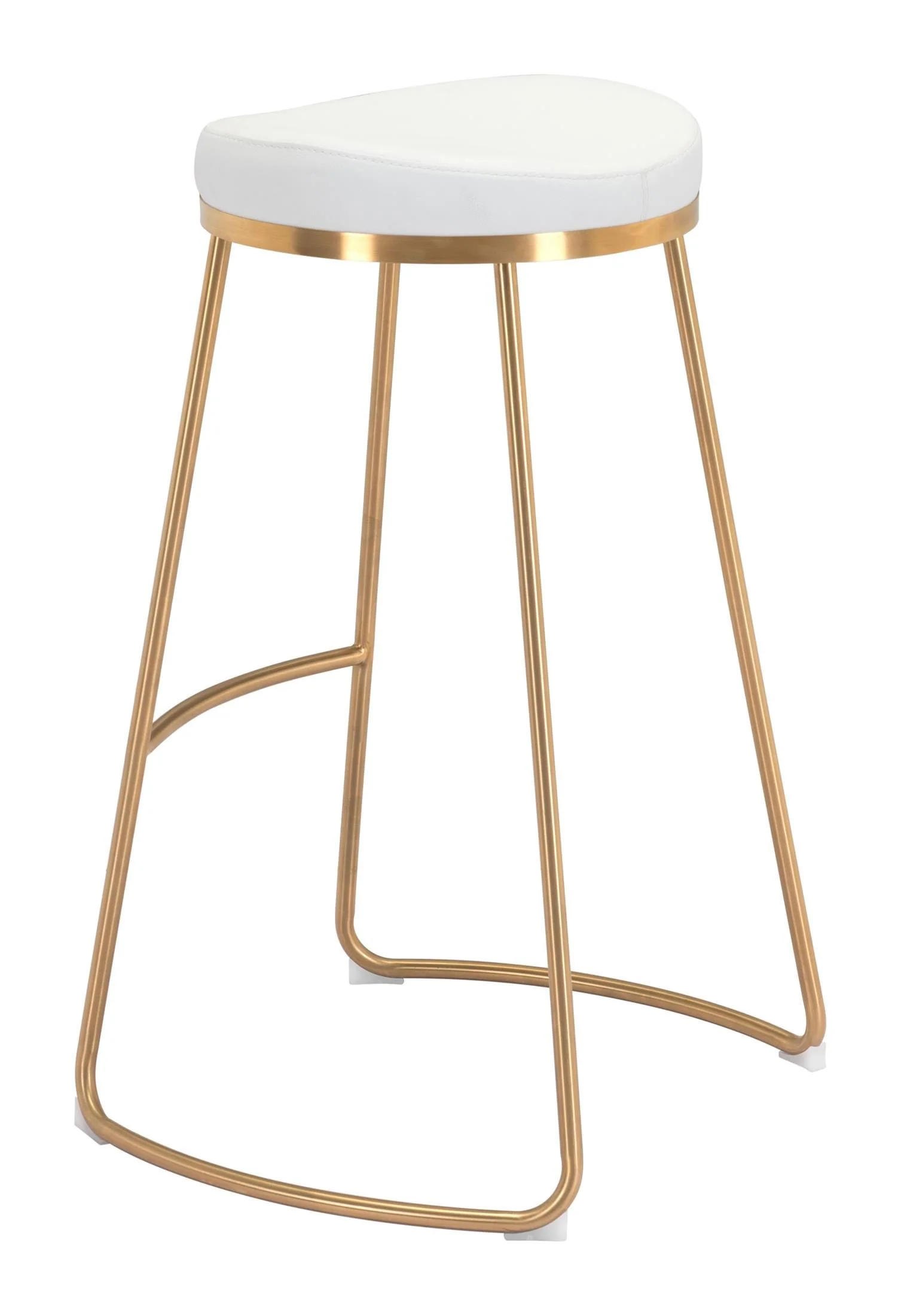Bree Barstool (Set of 2) White & Gold - Image 9