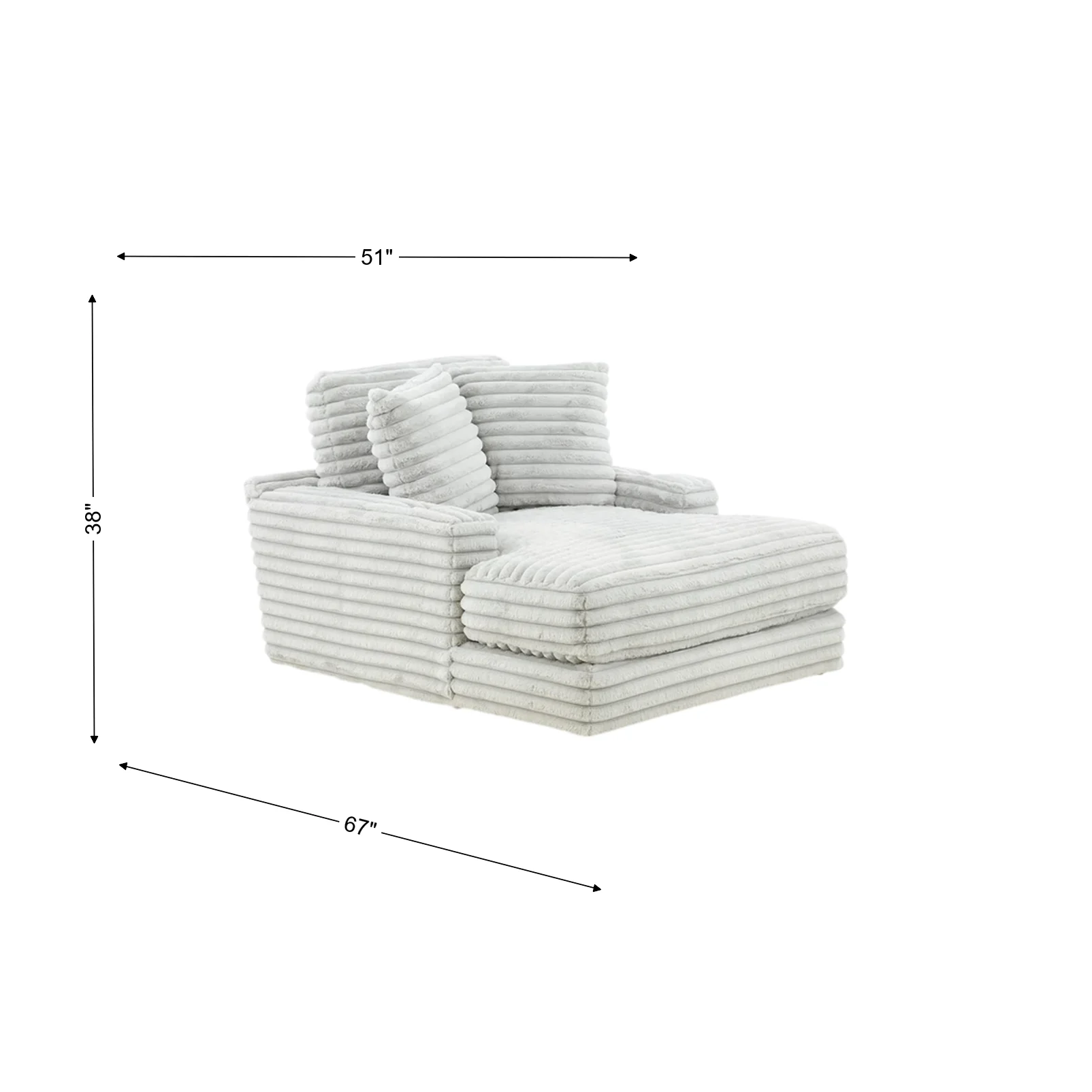 Cuddle King Oversized Chaise - Image 3