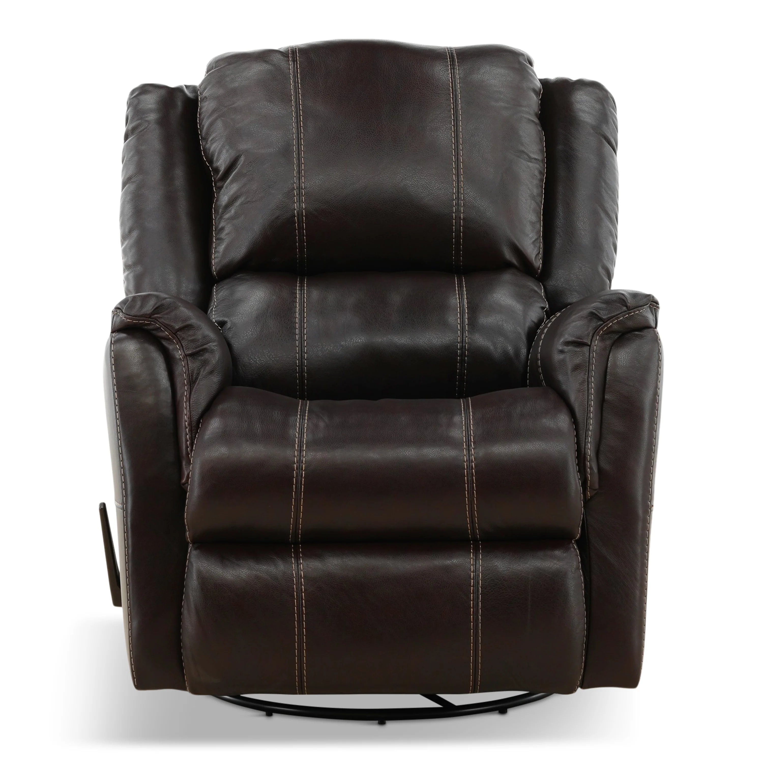 Delia Leather Swivel Glider Rocker Recliner - Image 13