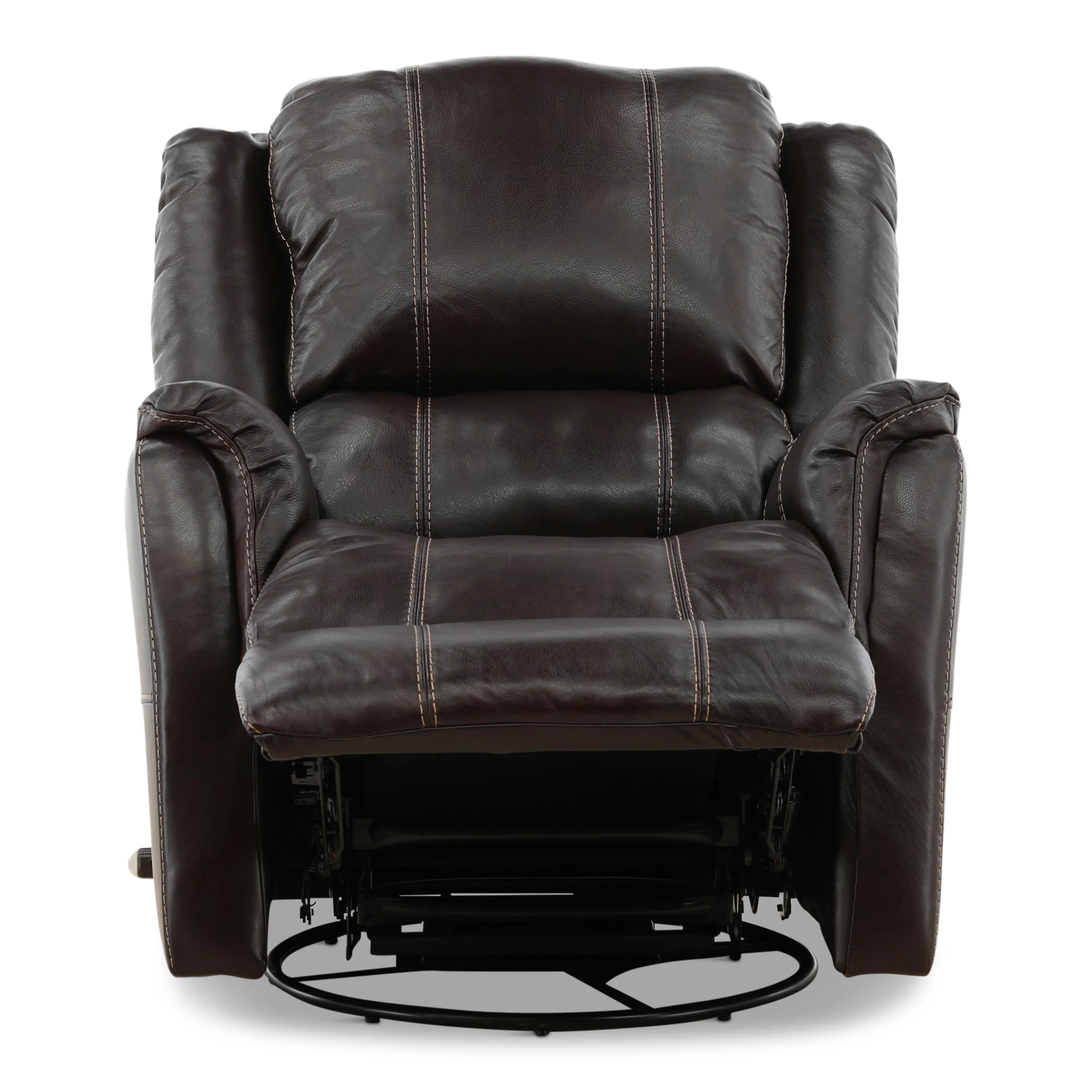Delia Leather Swivel Glider Rocker Recliner - Image 14