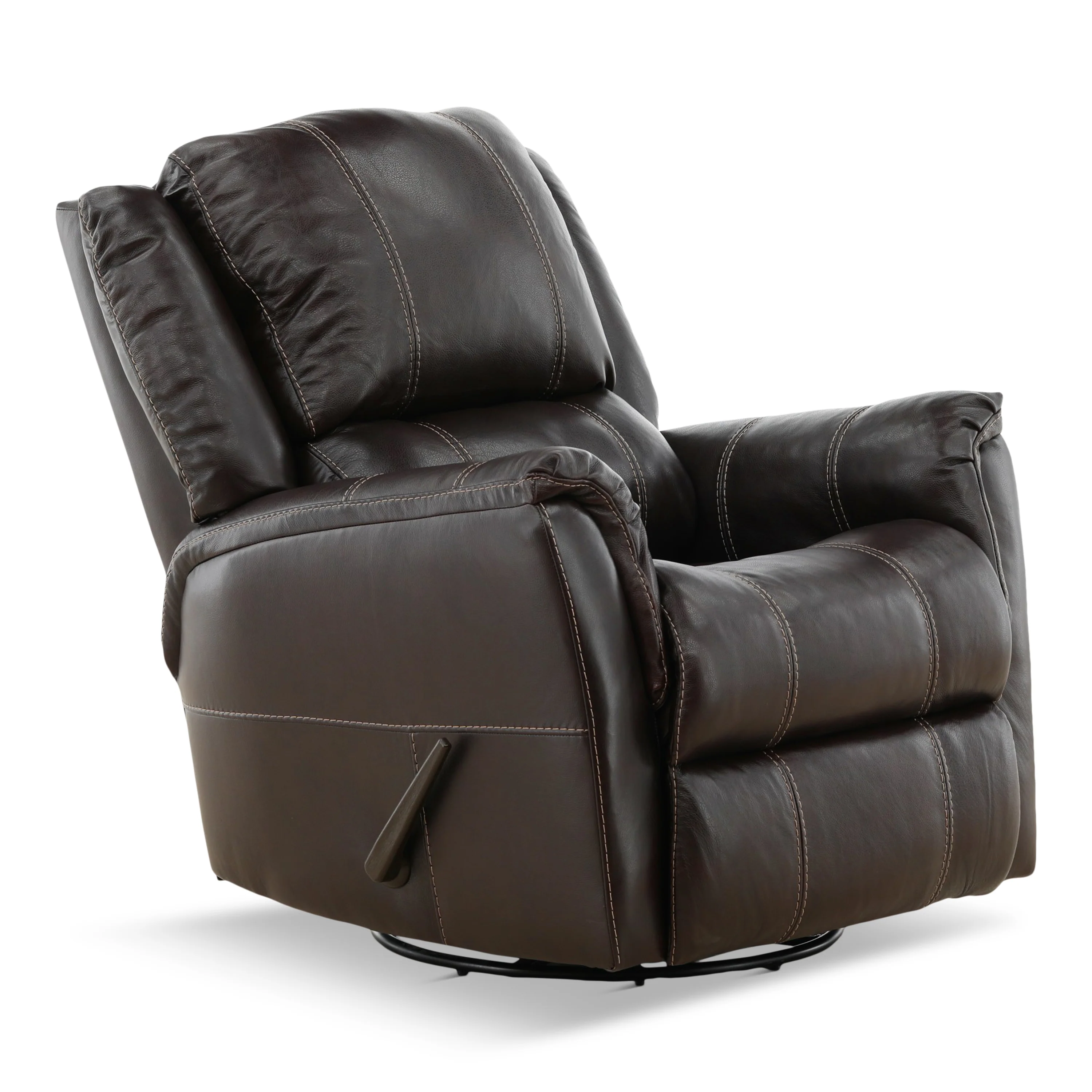 Delia Leather Swivel Glider Rocker Recliner - Image 15