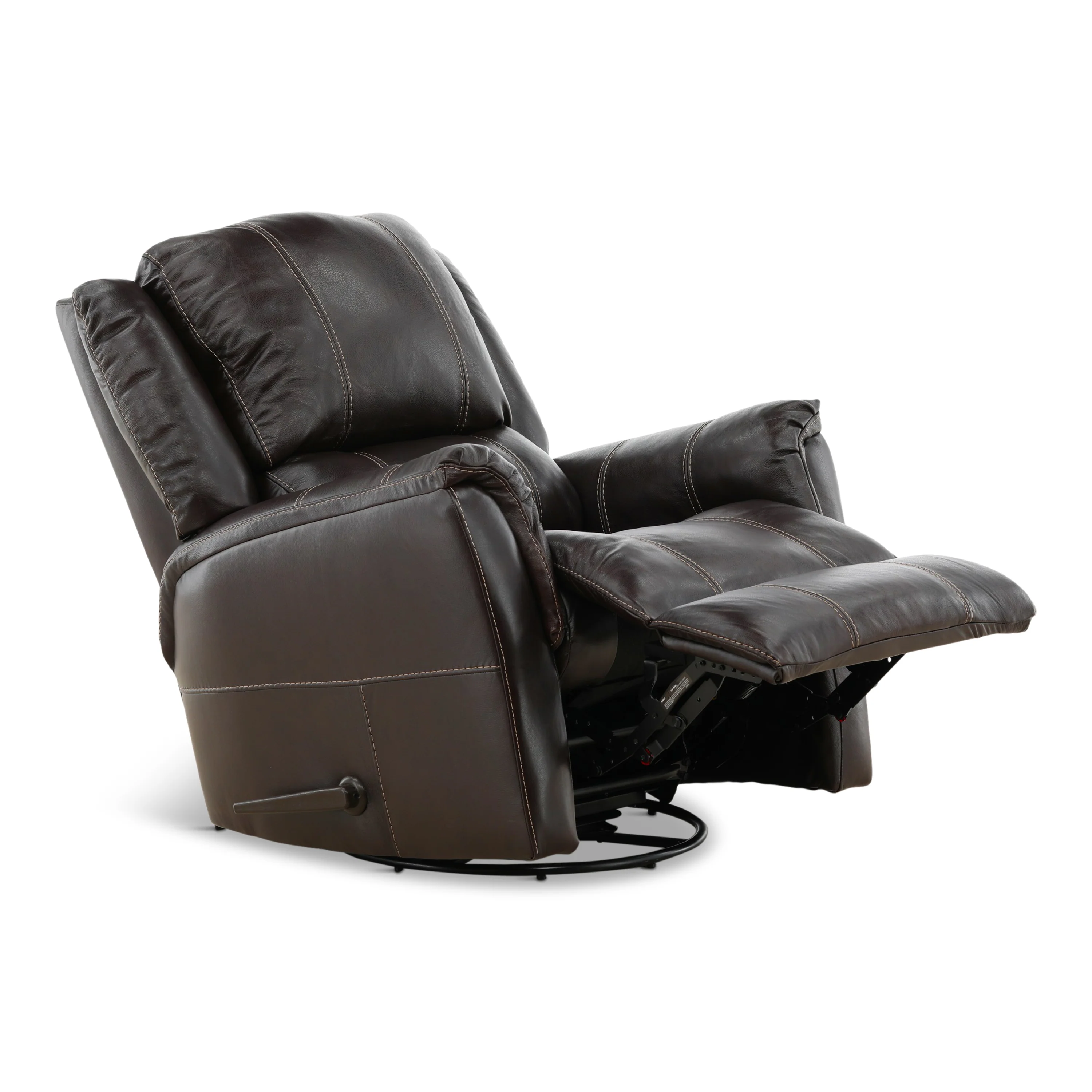 Delia Leather Swivel Glider Rocker Recliner - Image 16