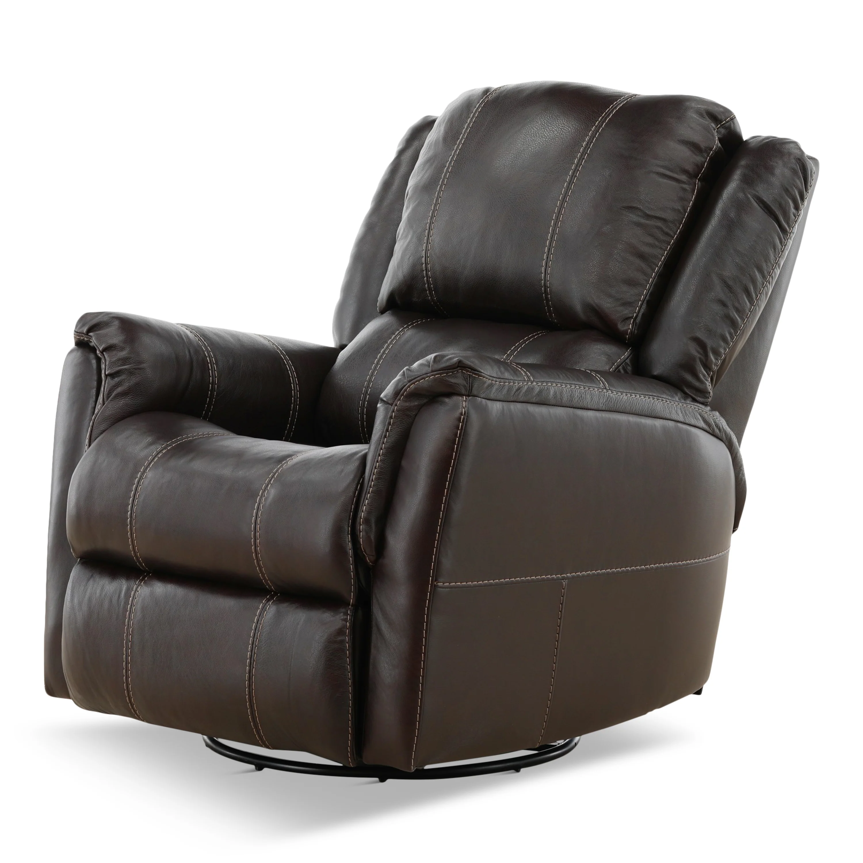 Delia Leather Swivel Glider Rocker Recliner - Image 17