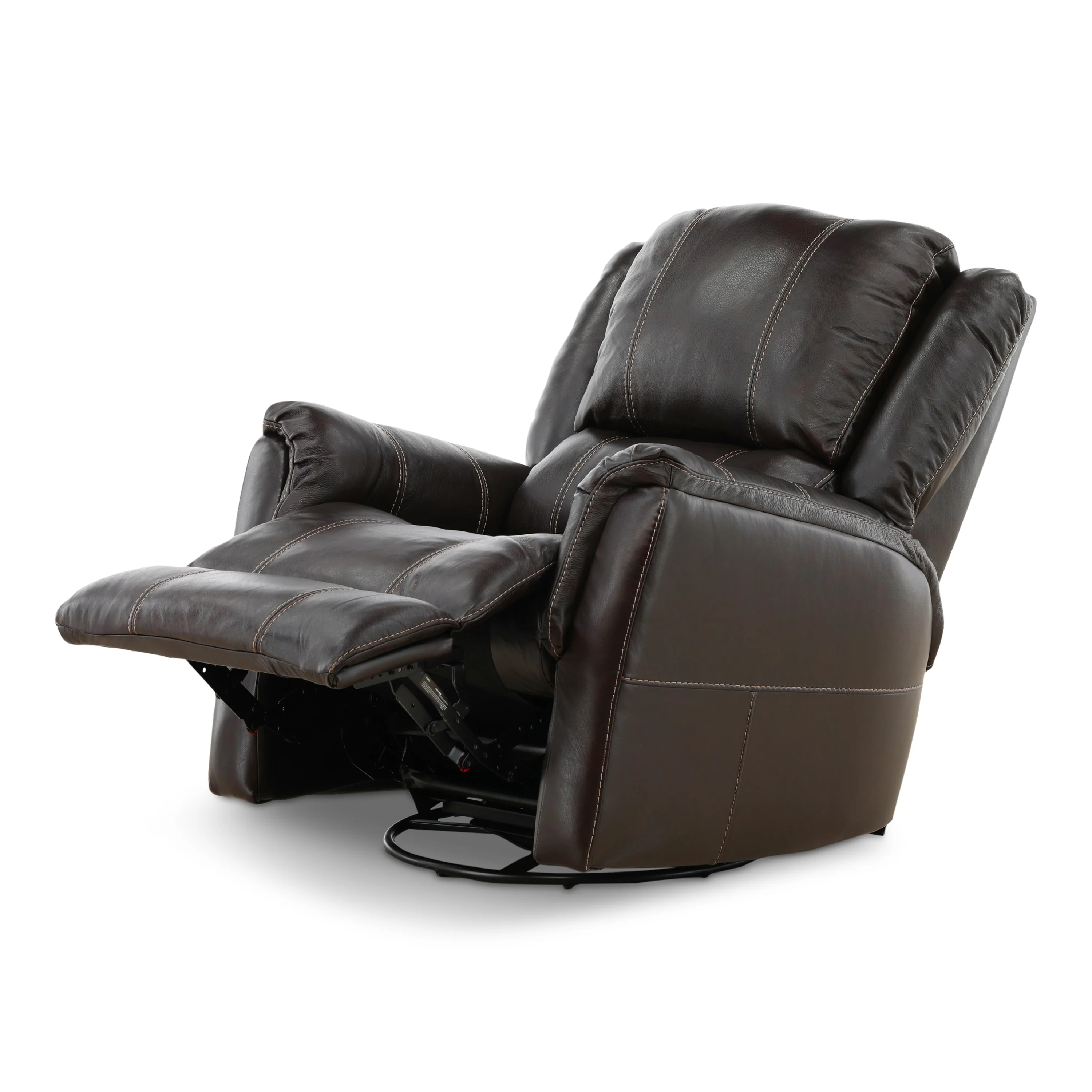 Delia Leather Swivel Glider Rocker Recliner - Image 18
