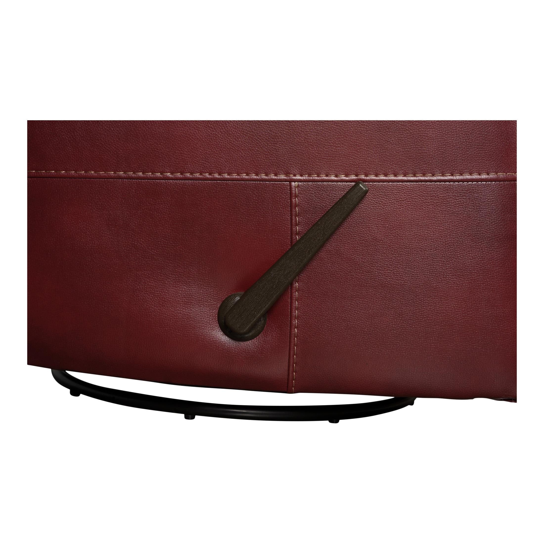 Delia Leather Swivel Glider Rocker Recliner - Image 3