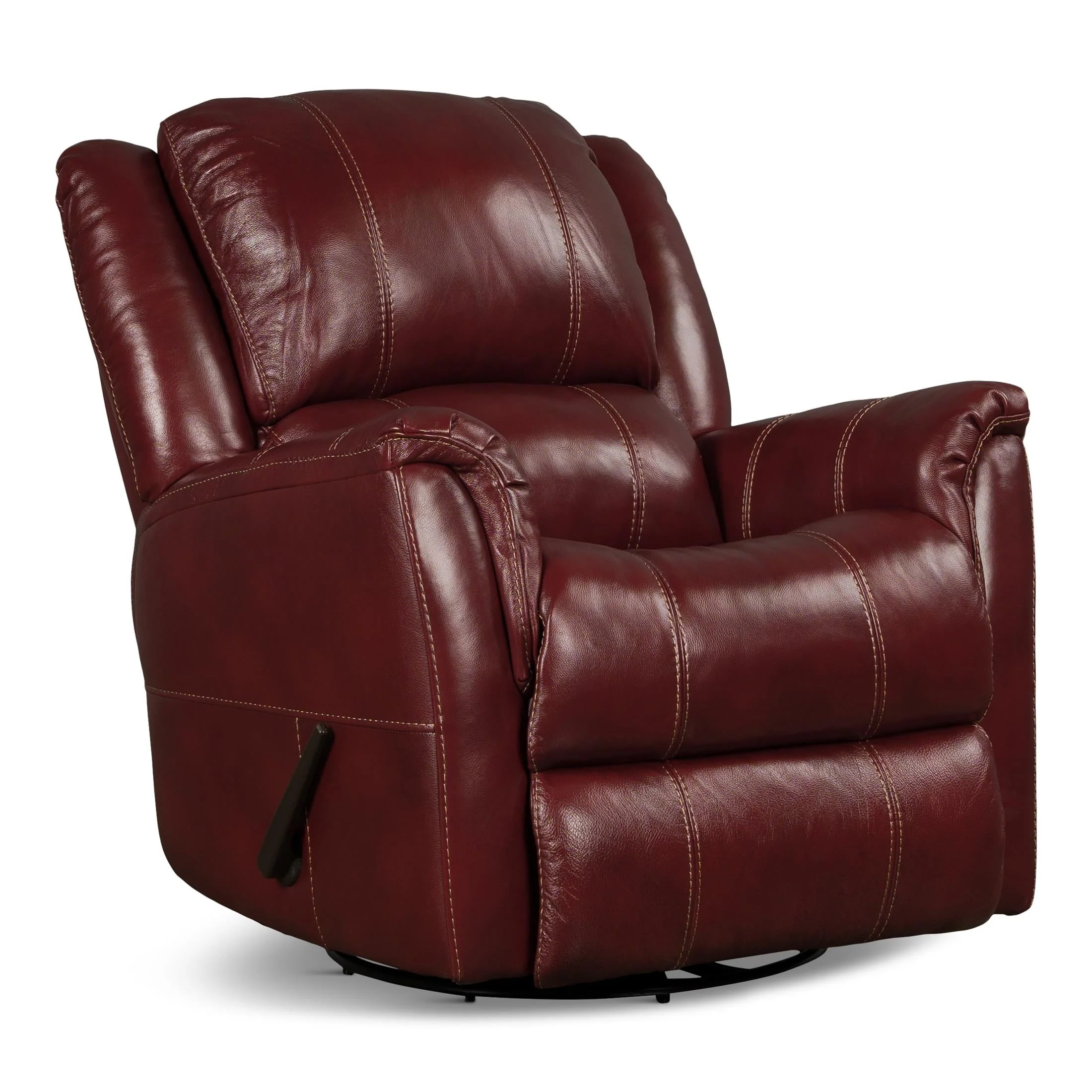 Delia Leather Swivel Glider Rocker Recliner - Image 4