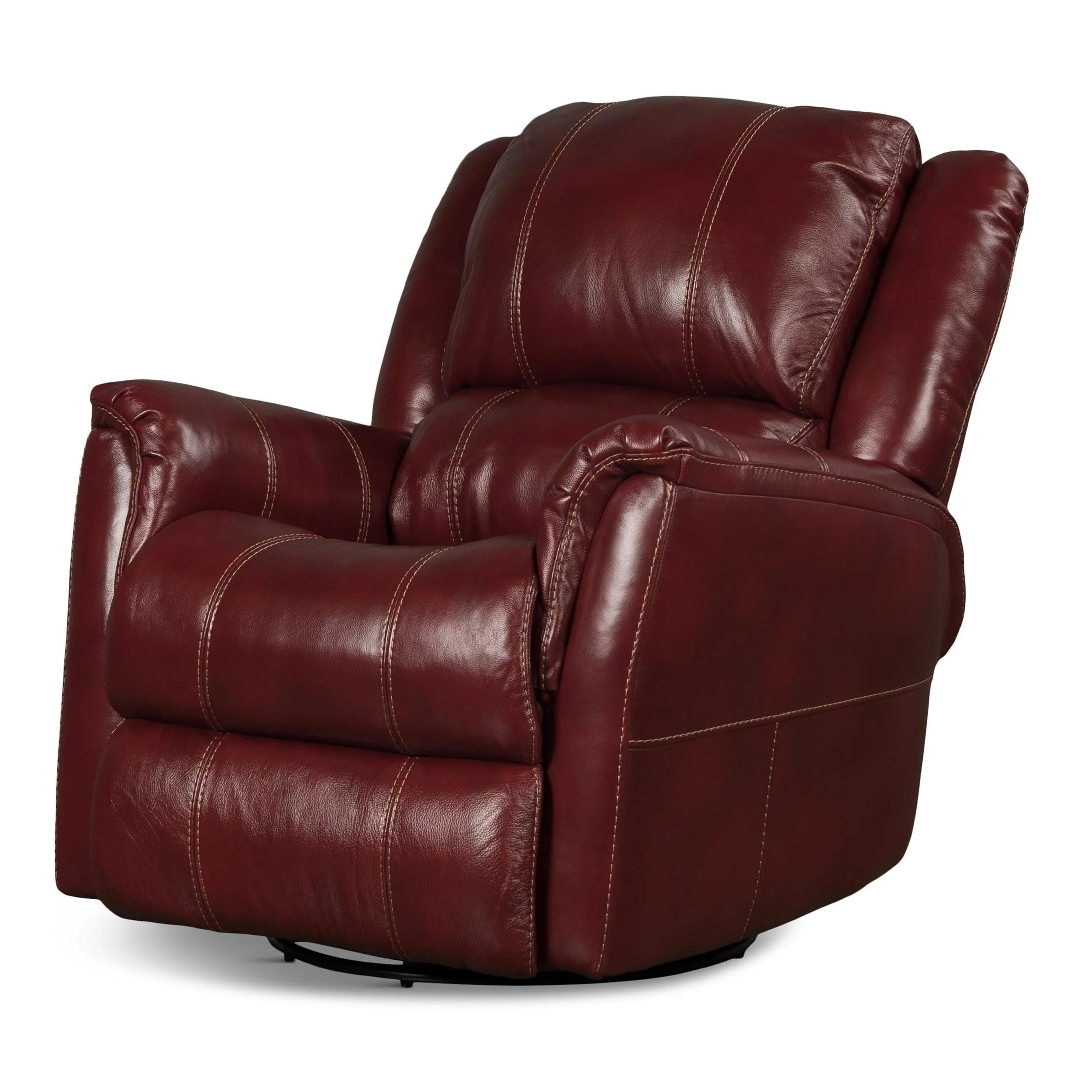 Delia Leather Swivel Glider Rocker Recliner - Image 5