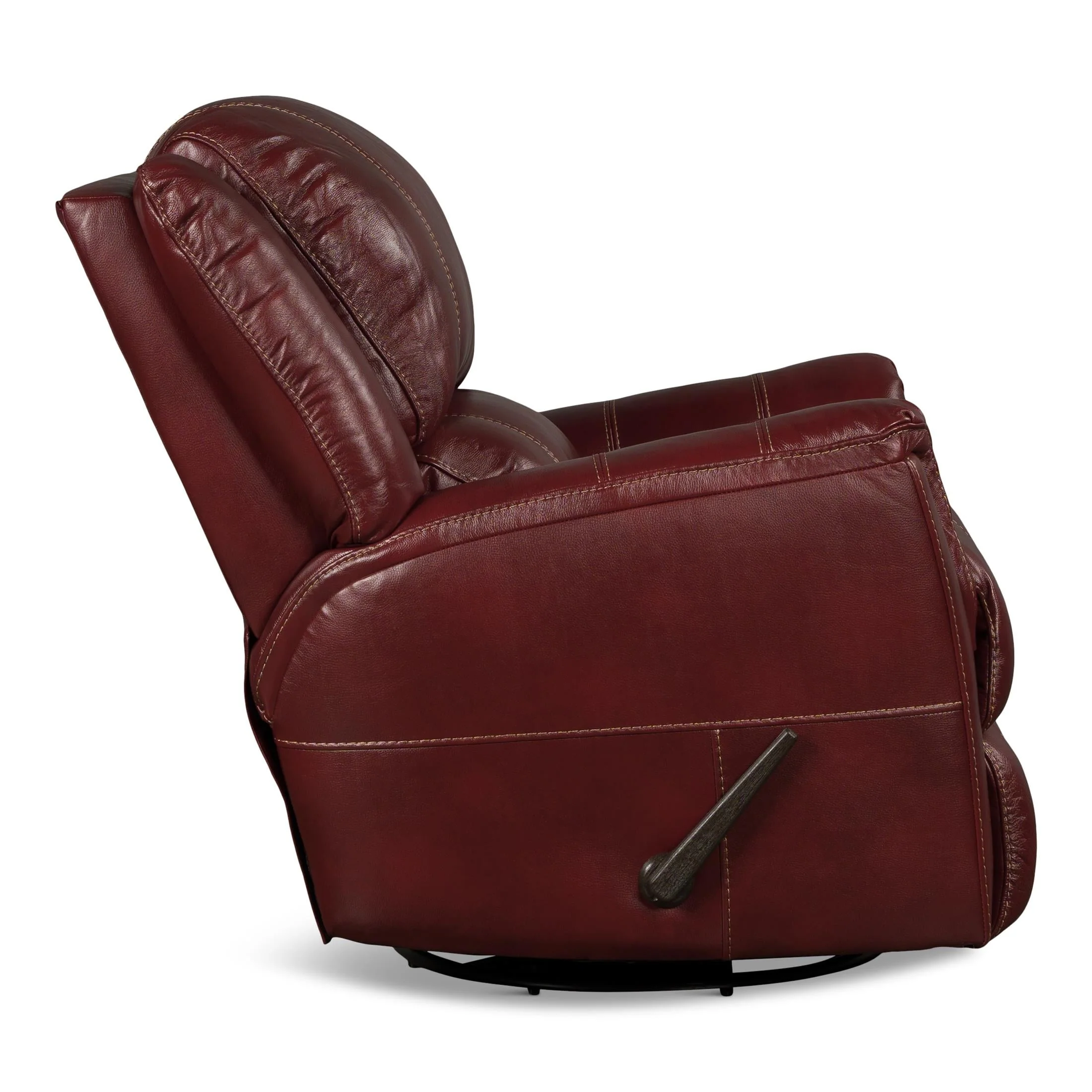 Delia Leather Swivel Glider Rocker Recliner - Image 6