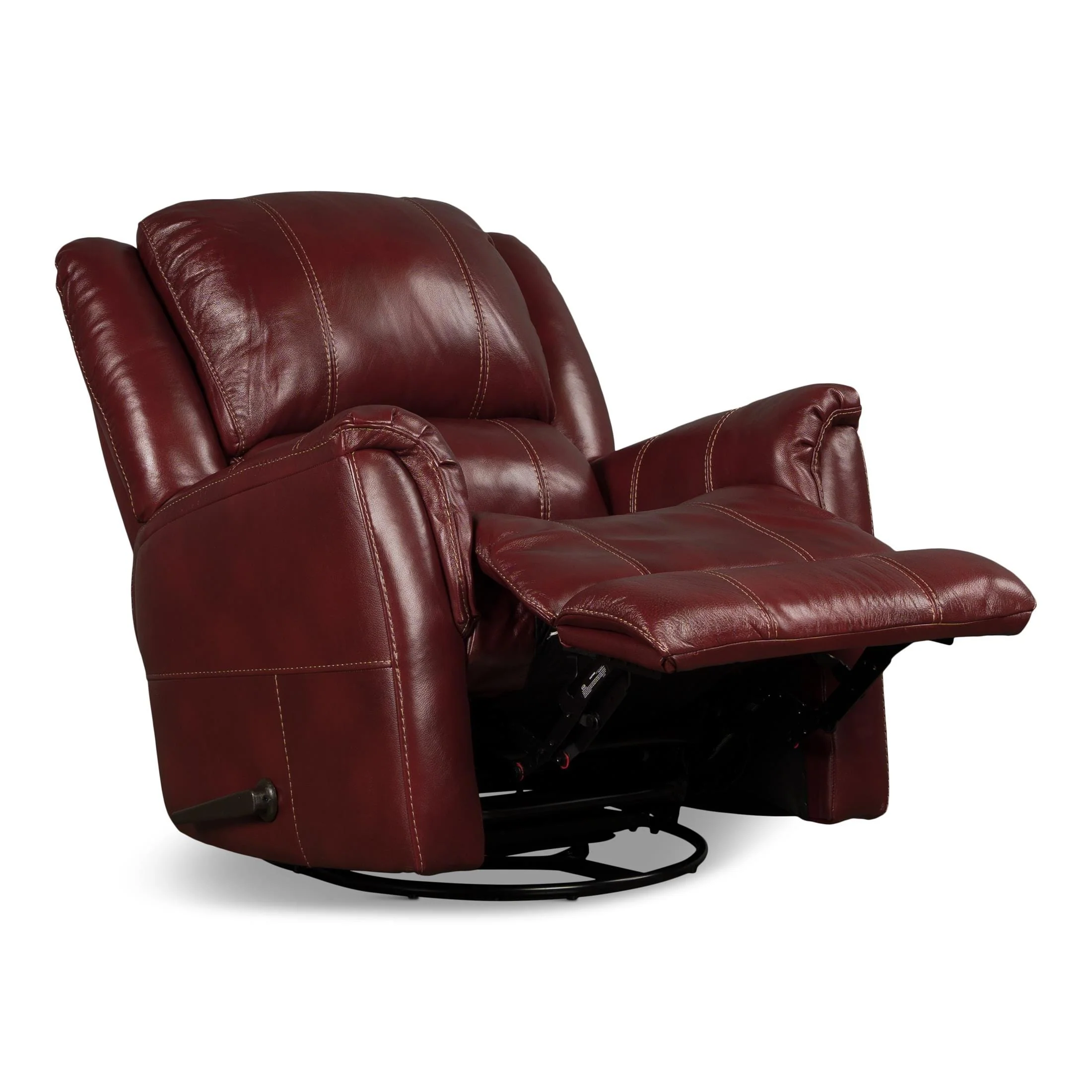 Delia Leather Swivel Glider Rocker Recliner - Image 8