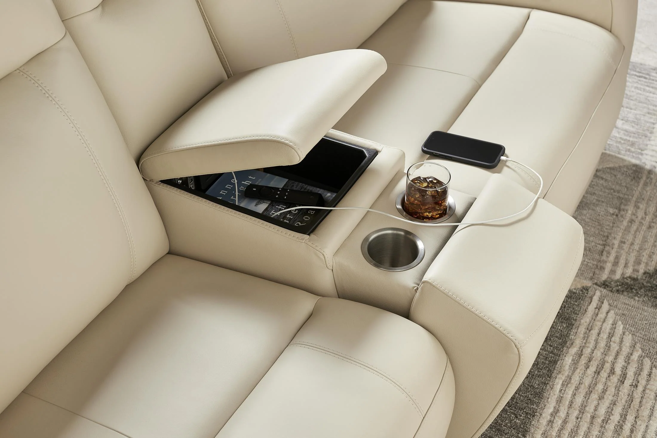 Newport 6-Piece Leather Power Reclining Sectional - Image 3